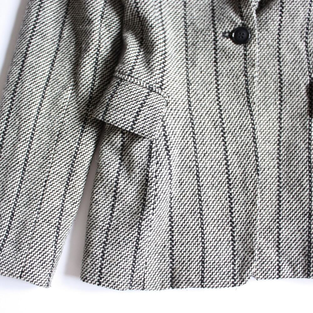 Vtg 80s Biancafive Power Suit Jacket Women's Size Small Gray - Picture 3 of 7